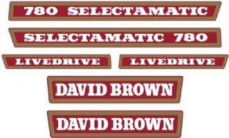 Motorkap stikkerset David Brown 780 Selectamatic
