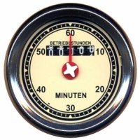 Hour meter with white scale