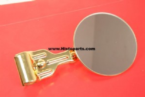 Side view mirror with brass clamp