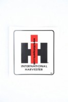 IH. International Harverster logo decal. 8 x 9 cm