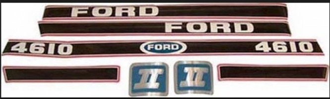 Ford 4610, Gen 2. Bonnet decal set