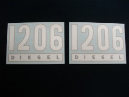 1206 Diesel. Bonnet decal set