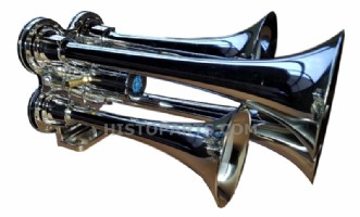 4 Trumpet Mini Chrome Train Horn
