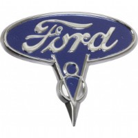 Ford Script Emblem - Hood Oval With V8