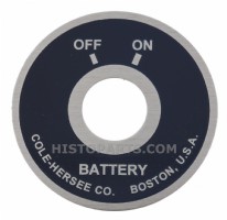 Battery Master Switch Face Plate