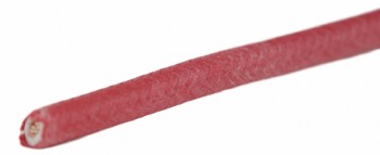 Katoenomweven stroom kabel rood (2)