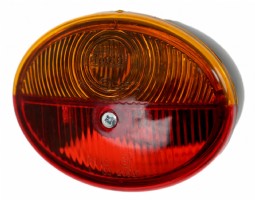 Rear light with indicator. oval shape