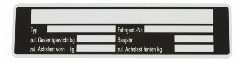 Universal tractor serial number plate