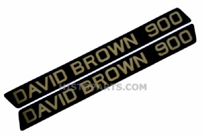 Motorkap stikkerset David Brown 900 ( zwart met goud)