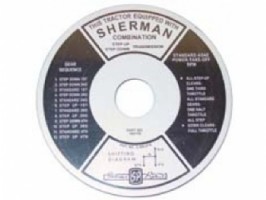 Sherman transmissie instructieplaat Ford 8N