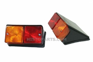 Set rear lights for mounting on square fenders, Ford 2000 to 7000