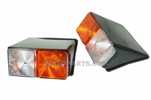 Set side lights for mounting on square fenders, Ford 2000 to 7000