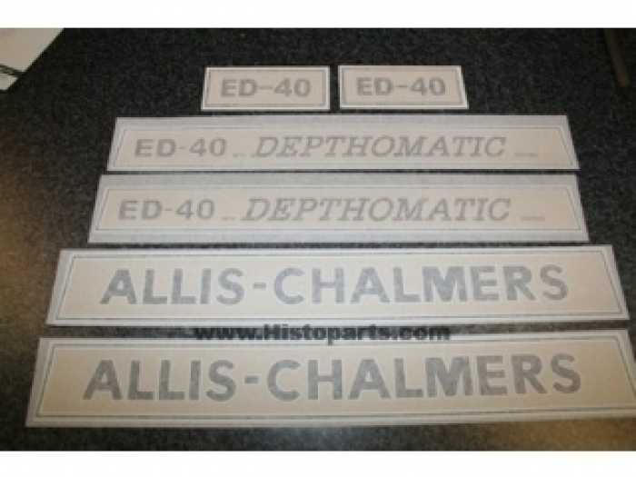 ALLIS CHALMERS ED40  DEPTHOMATIC DECALS SET 