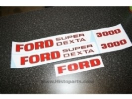 Motorkap stikkerset Ford 3000 Super Dexta