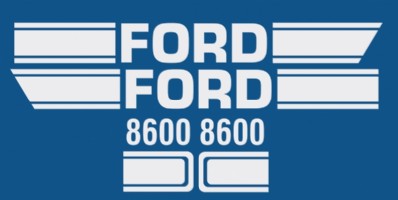 Motorkap stikkerset Ford 8600