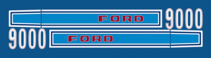 Motorkap stikkerset Ford 9000