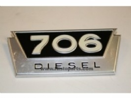 Motorkap Zijembleem "706 Diesel"