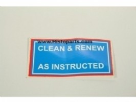 Decal, "Clean and renew" Ferguson TEF.