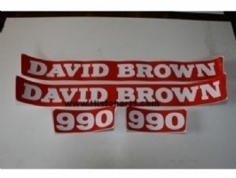 Motorkap stikkerset Duitse David Brown 990 Selectamatic