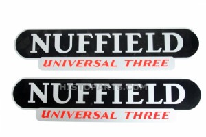 Aluminium Nuffiled Universal Three badge set