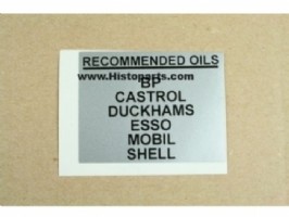 Recommended oil decal MF135