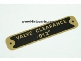 Valve clearance plate. Ferguson 20D TEF