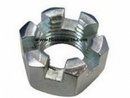 Slotted hex nut for clutch operating T-bolt. John Deere