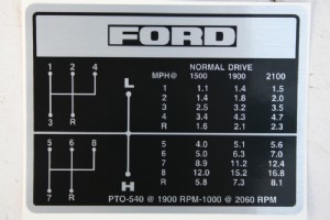 Ford dashboard stikker Ford 5000 & 7000