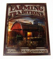 John Deere "Farming traditions" metalen bord