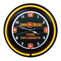 John Deere neon clock
