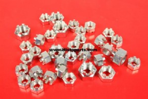 Castle nut set, rear axle. T-Ford