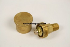 Brass grease nippel with hidden grease fitting