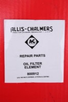 Allis Chalmers oil filter decal