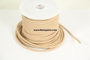 1.5 qmm. cloth covered, old style wire, Tan