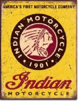 Indian Motorcycle, metalen werkplaatsbord