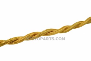 Antique braided, Twisted 2 wire, Gold