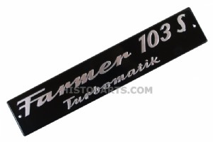Bonnet side emblem Fendt Farmer 103 S