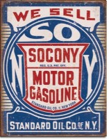 Socony Gasoline, metalen werkplaatsbord
