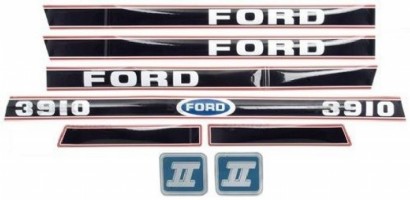 Ford 3910 Gen 2. Motorkap stikkerset
