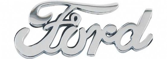 Metalen Ford logo met hechtband