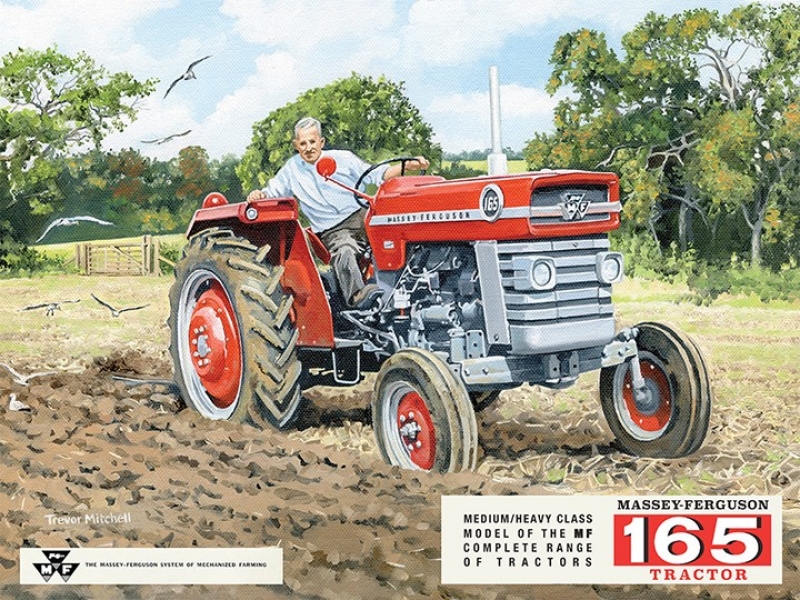 Massey Ferguson 165 Retro Metal Wall Sign Histoparts