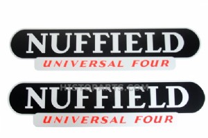 Aluminium Nuffield Universal Four emblemen set
