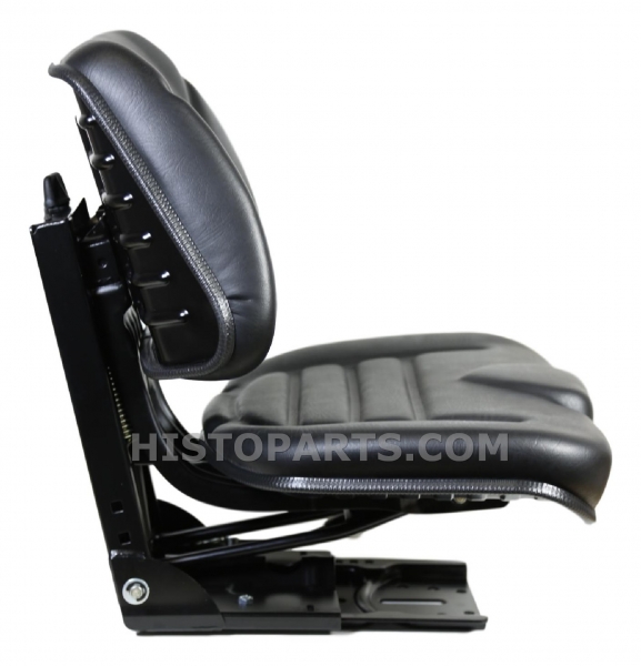 KLARA SEATS Tractor Seat Universal Seat Tractor Seat Vintage Car Suspension  KS 44/2V PVC Black Tilt Adjustable with Shock Absorber and Tension Springs