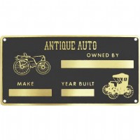 Owner Plate, Brass Finish