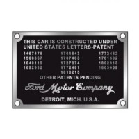 Ford patent Plate