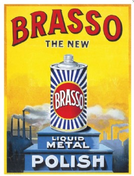 Brasso Metalen wandbord