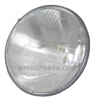 Sealed Beam koplamp 178 mm met halogeen lamp. Fomoco glas 90237