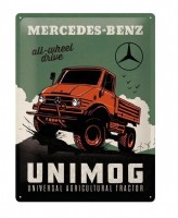 Unimog Mercedes Benz Metalen werkplaatsbord