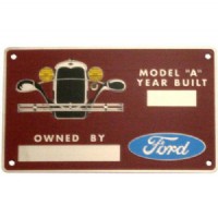 Owner Data Plate. A-Ford
