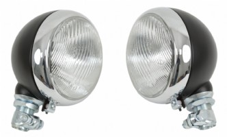 Head light set vertical mounting, Chrome ring